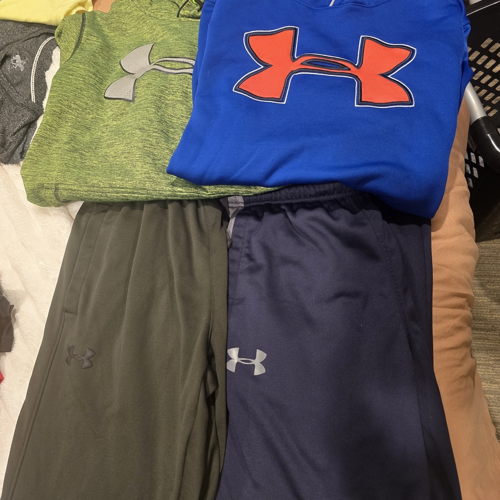 Under Armour Kids' Navy and Olive Joggers